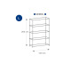Etagère multifonctions 4 niveaux 120cm