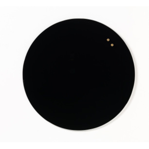 Tableau magnétique circulaire en verre noir