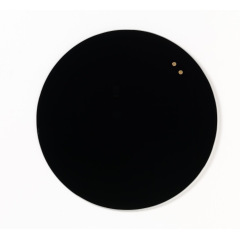 Tableau magnétique circulaire en verre noir