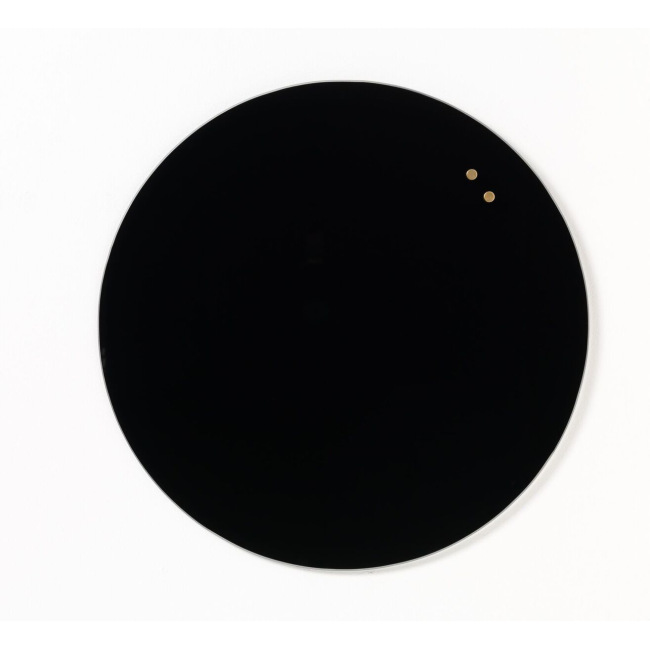 Tableau magnétique circulaire en verre noir