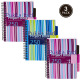 Pukka Pad ProjectBook STRIPES A5 assorti 2 couleurs quadrillé