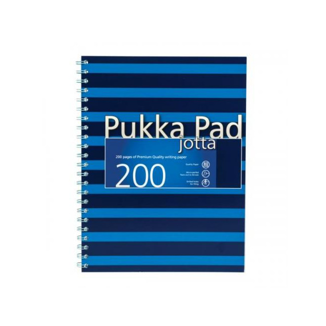 Pukka Pad Jotta Notepad NAVY Bleu A4 Ligné