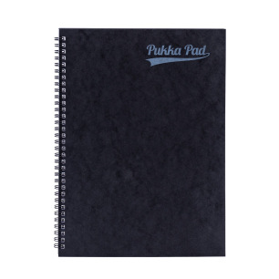 Cahier à spirale et couverture cartonnée A4 Black