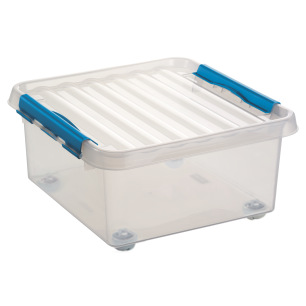 Boîte de rangement Q-line Transparent + Bleu