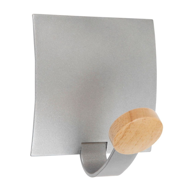 1 Patère magnétique Acier/Bois
