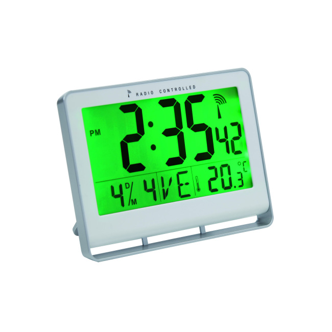 Reveil /horloge digitale radio-pilotée LCDNEO