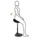 Tabouret de bureau ergonomique Flexy