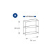 Etagère multifonctions 3 niveaux 90cm