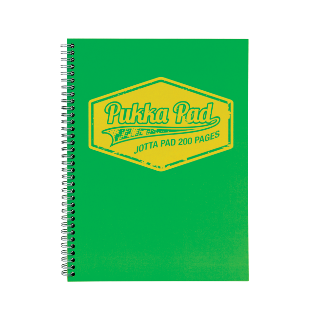 Pukka Pad Jotta Notepad NEON Vert A5 Ligné