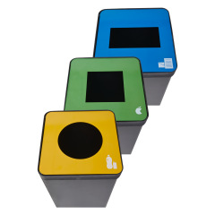 Poubelle de tri sélectif 50L