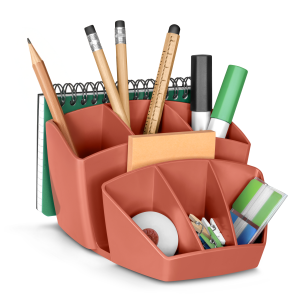 Pot à crayons 8 compartiments Terranova Terracotta