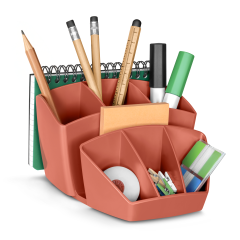Pot à crayons 8 compartiments Terranova Terracotta