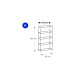 Etagère multifonctions 5 niveaux 90cm
