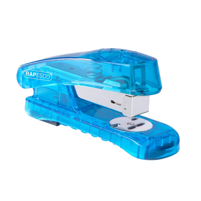 Rapesco agrafeuse Snapper bleu transparent