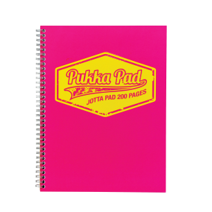 Pukka Pad Jotta Notepad NEON Rose A5 Quad