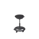 Ergonomische kruk met wielen - zwart