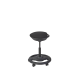 Ergonomische kruk met wielen - zwart