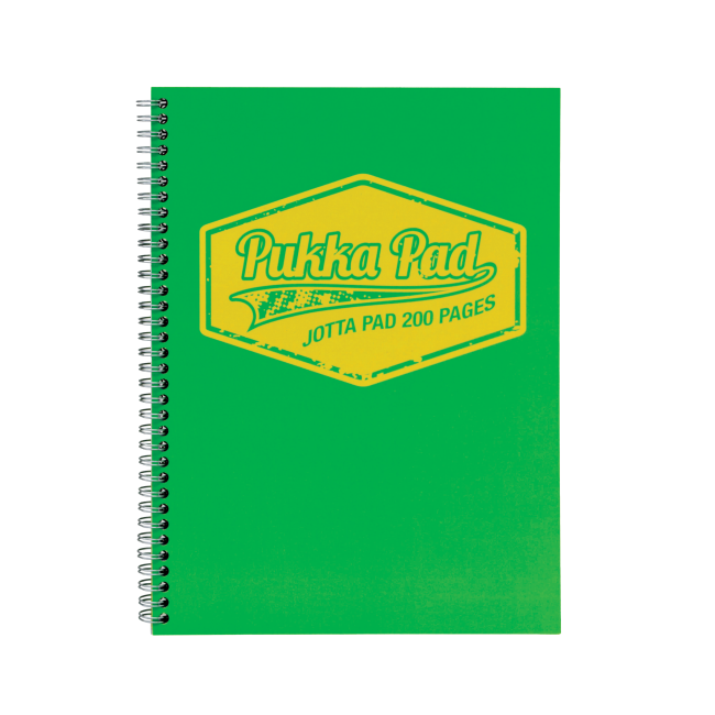 Pukka Pad Jotta Notepad NEON Vert A5 Quad