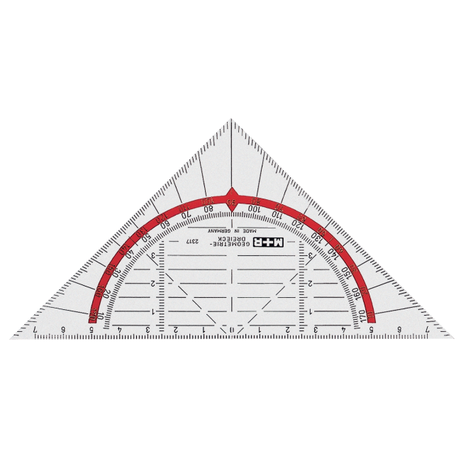Rapporteur en plastique transparent - 16cm