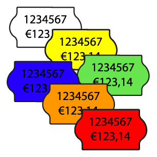 Onbedrukte etiketten- 2 lijnen